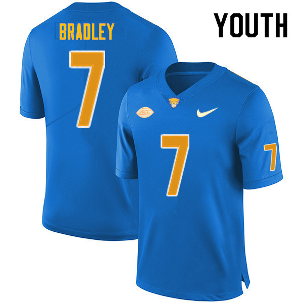 Youth #7 Jaden Bradley Pitt Panthers College Football Jerseys Sale-Royal